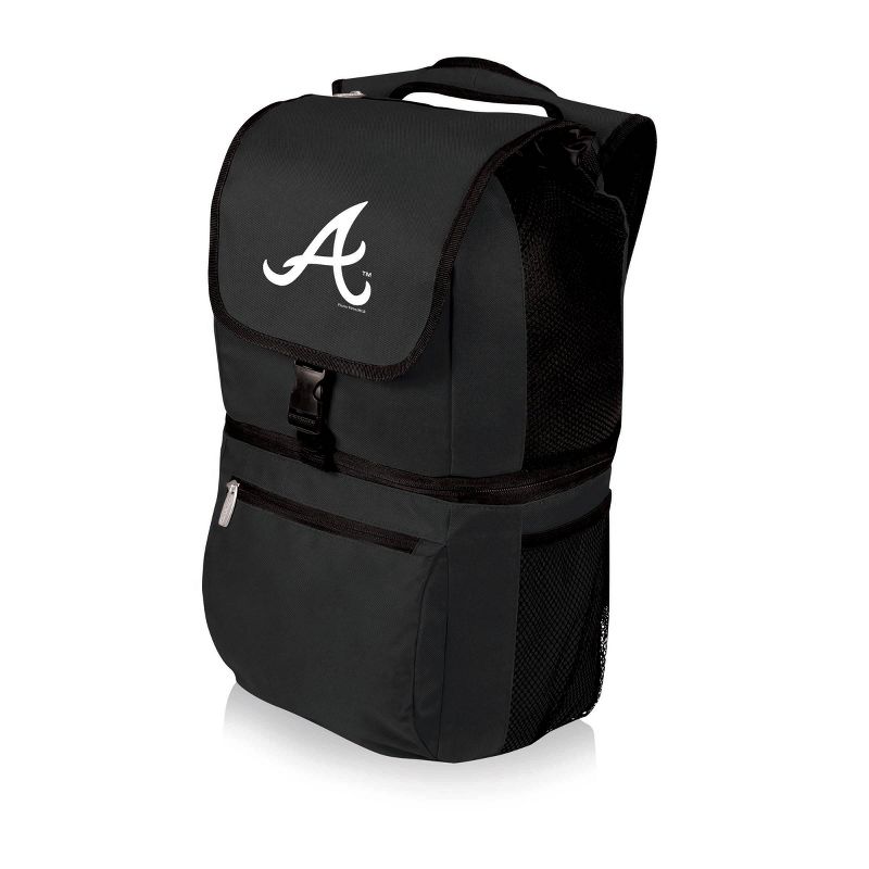 MLB Atlanta Braves Zuma Backpack Cooler - Black, 1 of 4