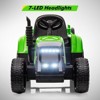 12V Kids Battery Powered Electric Tractor with Trailer, Toddler Ride On Car with Remote Control - 2 of 4