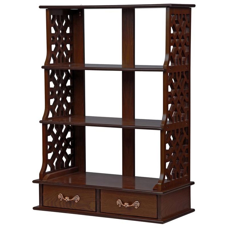 Design Toscano Chippendale-Style Triple Shelf Hardwood Curio, 1 of 9