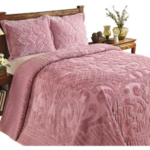 Collections Etc Ashton Chenille  Bedspread - 1 of 3