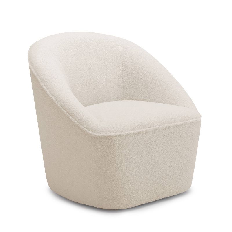 Comfort Pointe Andria Boucle Swivel Accent Chair Milky White, 1 of 13