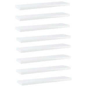 VidaXL Bookshelf Boards 8 pcs High Gloss White 15.7 in.x3.9 in.x0.6 in. Engineered Wood - 1 of 4