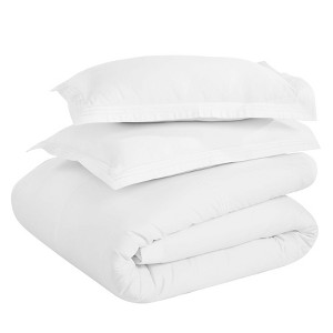 Cotton Three-Line Embroidered 3 Piece Duvet Cover Set by Blue Nile Mills - 1 of 4