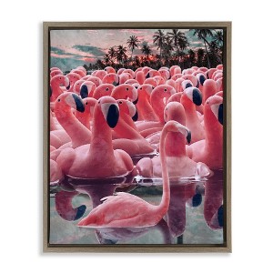 Stupell Industries Flamingo Among Floats, 31" x 25" - 1 of 4