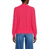 Lands' End Women's Cotton Drifter Crew Cable Pullover Sweater - 2 of 4