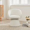 Lyngins Swivel Accent Chairs with Curved Backrest,Narrow Upholstered Swivel Reading Chairs,Barrel Chairs for Bedroom,Living Room - 2 of 4