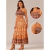INSPIRE CHIC Women's Boho Floral Square Neck Midi Smocked Maxi Dress - 2 of 4