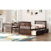 NicBex Twin Over Twin Bunk Bed with Guardrail and 2 Drawers,Loft Bed with Ladder and Converts to 2 Beds,Noise Reduced Bunk Beds for Bedroom - 4 of 4