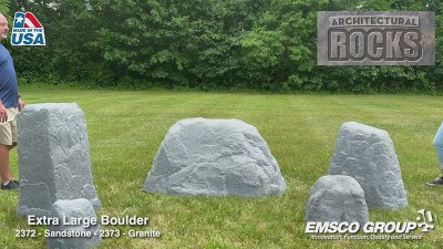 Extra Large Beige Resin Garden Landscape Rock