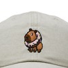 Dalix Capybara Donut Cap Embroidered Dad Baseball Hat Cotton Adjustable Womens - 3 of 4
