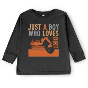The Juniper Shop Just A Boy Who Loves Dirt Toddler Long Sleeve Tee - 1 of 4