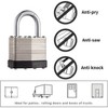 Itopfox 12-Pack Keyed Alike Nickel Plated Steel Padlocks with Keys, Secure Locks for Gates, Sheds, Cabinets, Bags, and More - 4 of 4