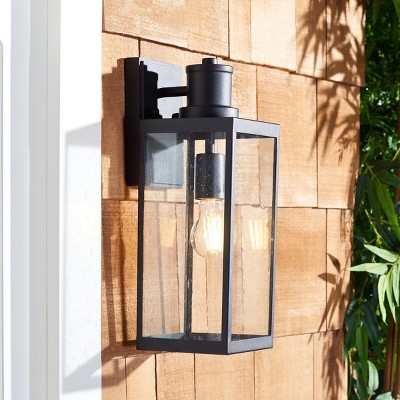 Agni Black Direct Wired Outdoor Wall Sconce Set