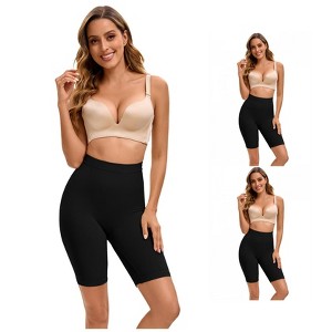 INSPIRE CHIC 3 Pcs Women's Butt Lifter Thigh Slimmers High Elasticity Control Waist Panties - 1 of 4