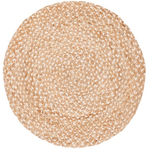 Natural Fiber Nf804 Hand Woven Area Rug - Natural/ivory - 3' Round ...