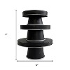 HomeRoots Set of Three Black And White Metal Round Cake Stand Risers - 3 of 4