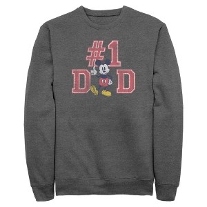 Mens Mickey & Friends Father's Day Mousey #1 Dad Sweatshirt - 1 of 4