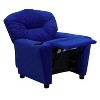 Flash Furniture Contemporary Blue Microfiber Kids Recliner With Cup ...