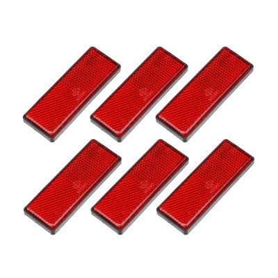 Unique Bargains Motorcycle Rectangular Safety Spoke Reflector Red 6 Pcs ...