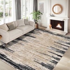 Modern Abstract Area Rug Ultra Thin Living Room Rug - 1 of 4