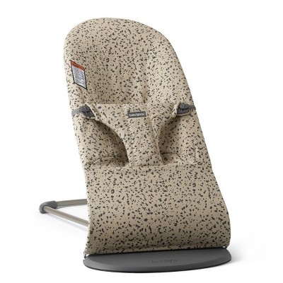 BabyBjörn Bouncer Bliss Woven, Dark Gray/Beige Print