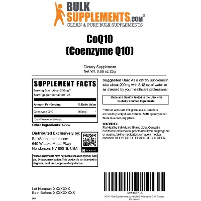 BulkSupplements Coenzyme Q10 (CoQ10) Powder