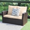 Heynemo 4 Piece Patio Furniture Sets, All-Weather Wicker Conversation Sets, Outdoor Rattan Sectional Sofa Chair with Coffee Table - 3 of 4