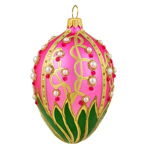 Miss Christmas 5.0 Inch Lily Of The Valley With Pearls In Pink Christmas Tree Ornament , Christmas Decor Christmas, Easter, Spring (1PC) - 1 of 4