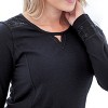 Aventura Clothing Women's Solid Addison Long Sleeve Keyhole Neck T-Shirt - 3 of 4