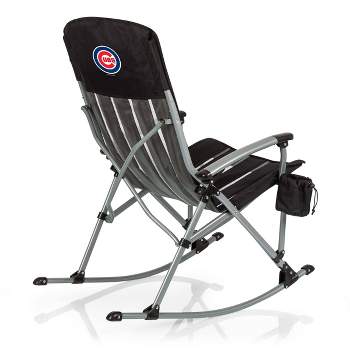 MLB Chicago Cubs Outdoor Rocking Camp Chair - Black