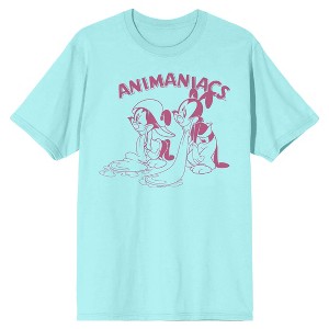 Animaniacs Cartoon Siblings Trio Men's Celadon T-shirt - 1 of 2