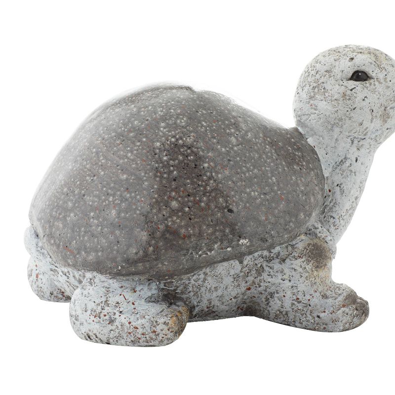 10&#34; x 13&#34; Magnesium Oxide Country Turtle Garden Sculpture White - Olivia &#38; May, 5 of 9