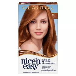 Clairol Nice'n Easy Permanent Hair Color - 6R Light Auburn - 1 Kit