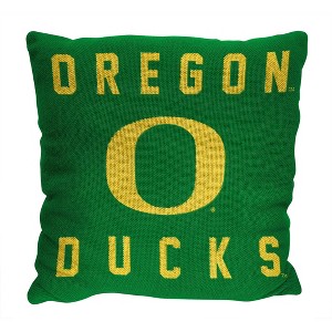 NCAA Oregon Ducks Stacked Woven Pillow - 1 of 3