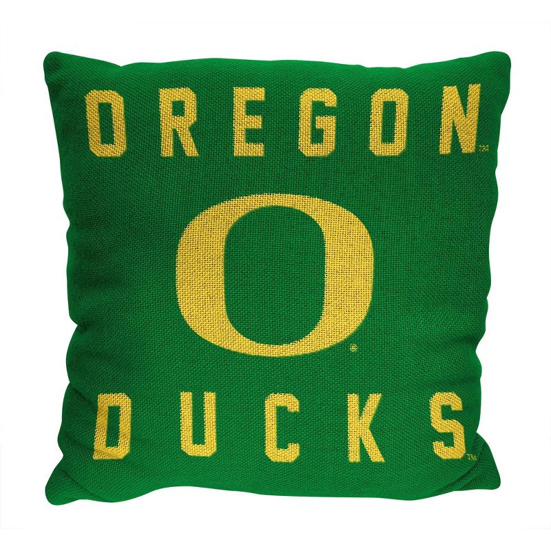 NCAA Oregon Ducks Stacked Woven Pillow, 1 of 4