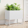 Spassway Metal Planter Box with Drainage Holes Garden Bed for Garden Yard Balcony Planter Pot Plants Vegetables - 2 of 4