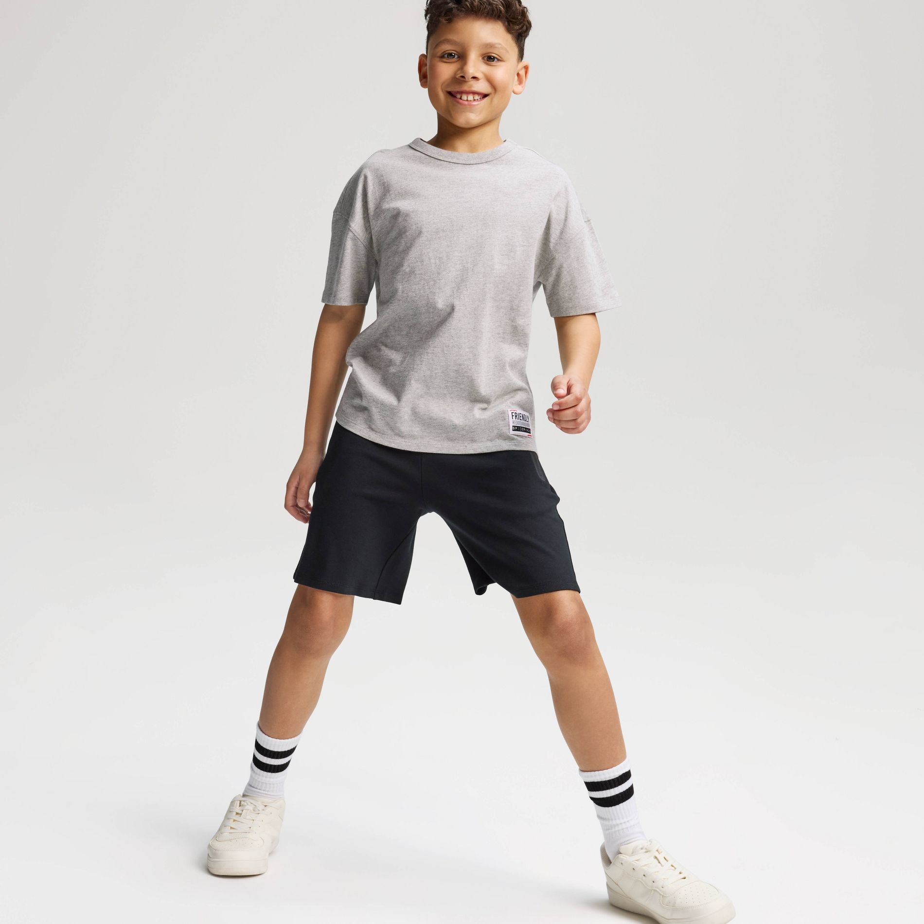 Boys' Short Sleeve Spider-Man Oversized Graphic T-Shirt - Cat & Jack™ Heather Gray S
