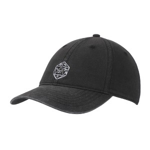 Dungeons & Dragons D20 Adult Black Unstructured Baseball Cap - 1 of 4