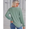 Clearlove 2025 Womens Tops Dressy Casual V Neck Long Sleeve Lace Splice Cute T-Shirts - 4 of 4