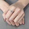 Slickblue Women's Polished Stainless Steel Ring with Clear CZ - Elegant and Timeless Jewelry, Size 5-10 - 2 of 4