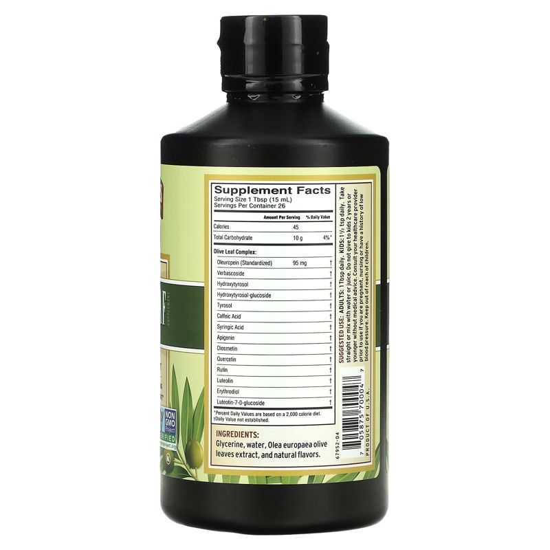 Barlean's Olive Leaf Complex, Liquid, Herbal Supplements, 2 of 3