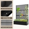 TOAOTBNBO Metal Raised Garden Bed with Square-Hole Trellis, Outdoor Planter Box for Climbing Plants, Galvanized Garden Box with Drainage Holes - 4 of 4