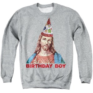 Men's Generic: Christmas Christmas Jesus Birthday Boy Crewneck Sweatshirt - 1 of 4