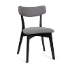 GDFStudio Crystal Mid Century Modern Fabric Upholstered Dining Chairs (Set of 2) - 3 of 4