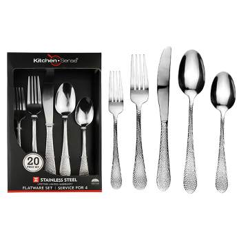 Acnusik Stainless Steel Flatware Service for 8, Utensils Cutlery Including Knife 40 Piece Silverware Set, Silver