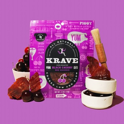 Krave Black Cherry BBQ Gourmet Pork Cuts Jerky - 2.7oz