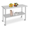 Stainless Steel Work Table, NSF Commercial Grade, Adjustable Shelf, Silver - 2 of 4