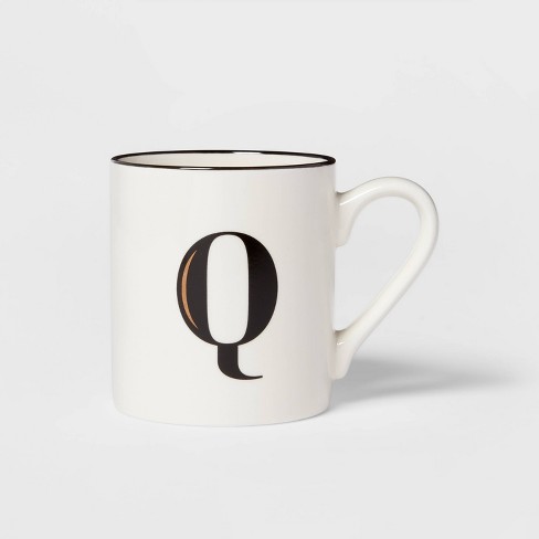 Coffee cup letter Q Teacup Coffee mug with alphabet letter Q Drink ...