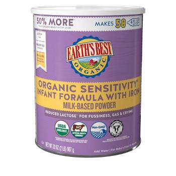 Earth's Best Organic Sensitivity Powder Infant Formula - 32oz