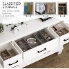 Dresser with 7 Drawers, Modern Chest of Drawers Closet with Metal Handle for Bedroom Living Room, Optional Black or White - 4 of 4